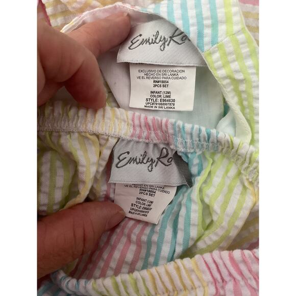 Emily Rose Seersucker Cupcake Dress with Diaper Cover 12 M - Picture 7 of 7